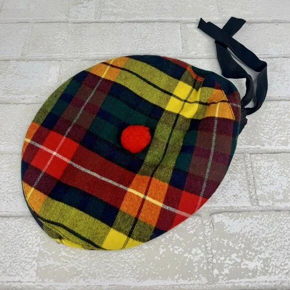 Vintage Scotland Kinloch Anderson “Lochan” Scotch House Plaid Size S/M Beret - Picture 2 of 9